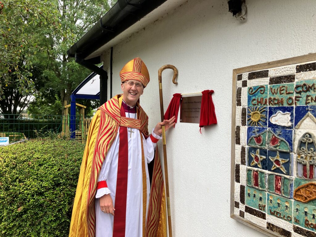 Bishop Michael Beasley opens Little Herons Nursery